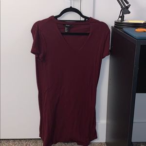 Forever 21 Red T-Shirt Dress